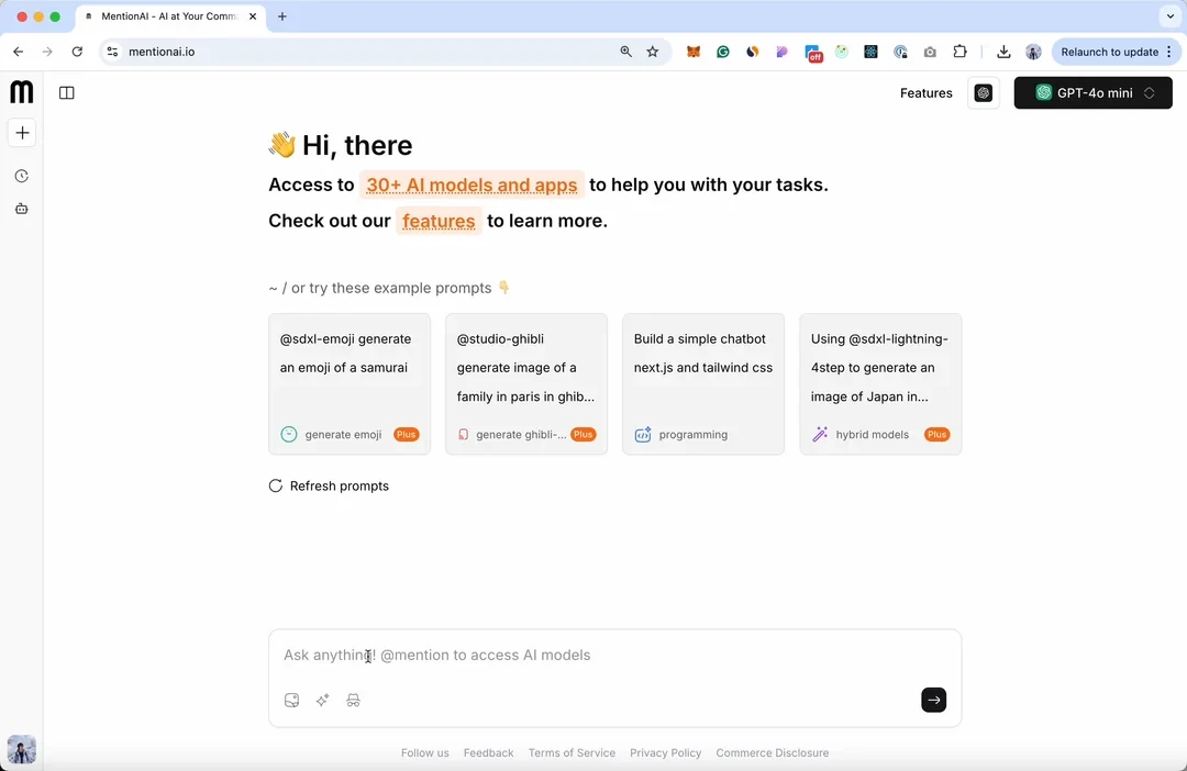 MentionAI - AI Platform project screenshot